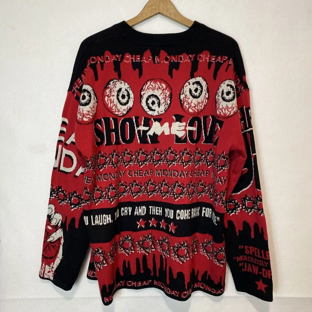 Cheap Monday Unisex‎ Medium Stranger Than Fiction Knit Show Me Love Sweater